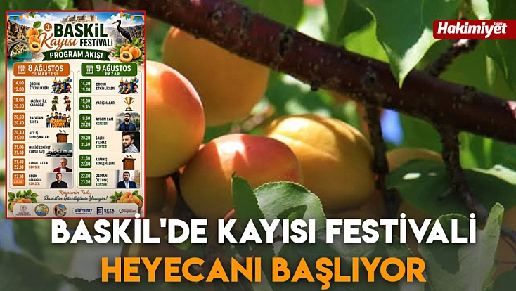 Baskil'de Kayısı Festivali heyecanı başlıyor