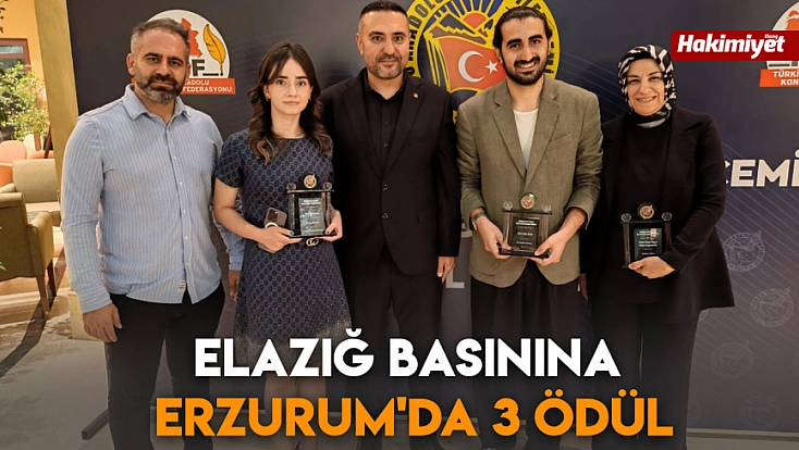 Elazığ Basınına Erzurum'da 3 ödül