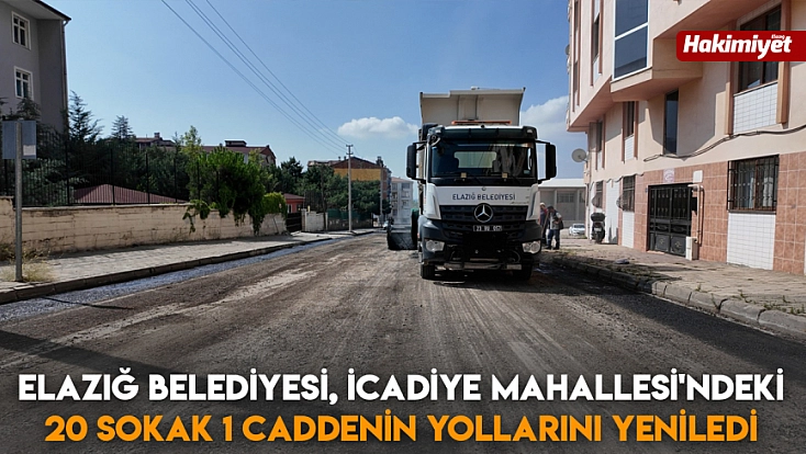 Elazığ Belediyesi, İcadiye Mahallesi'ndeki 20 sokak 1 caddenin yollarını yeniledi
