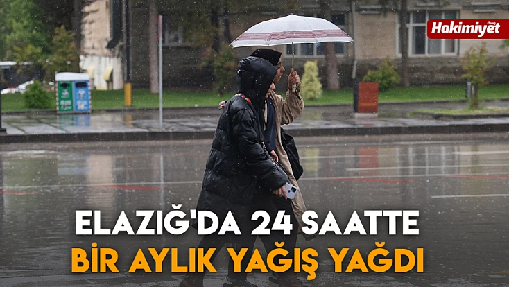 Elazığ'da 24 saatte bir aylık yağış yağdı