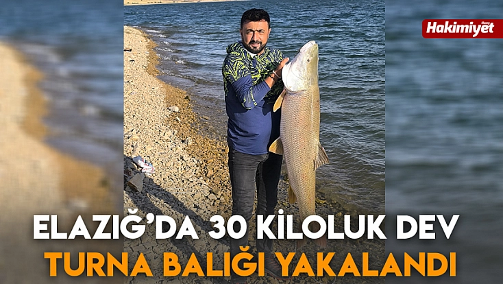 Elazığ’da 30 kiloluk dev turna balığı yakalandı