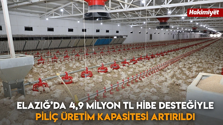 Elazığ’da 4,9 Milyon TL hibe desteğiyle piliç üretim kapasitesi artırıldı