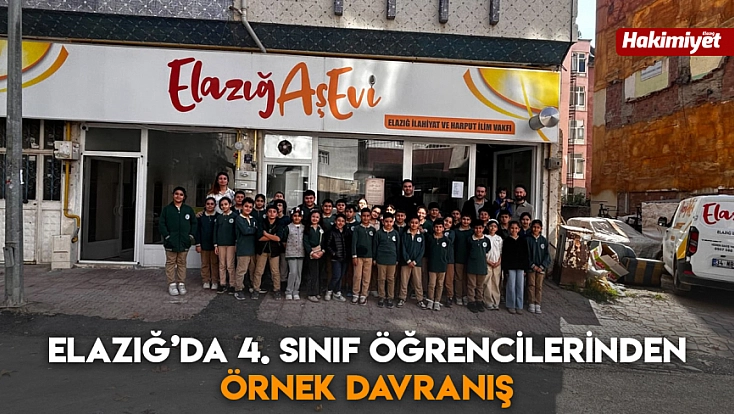 Elazığ’da 4. sınıf öğrencilerinden örnek davranış