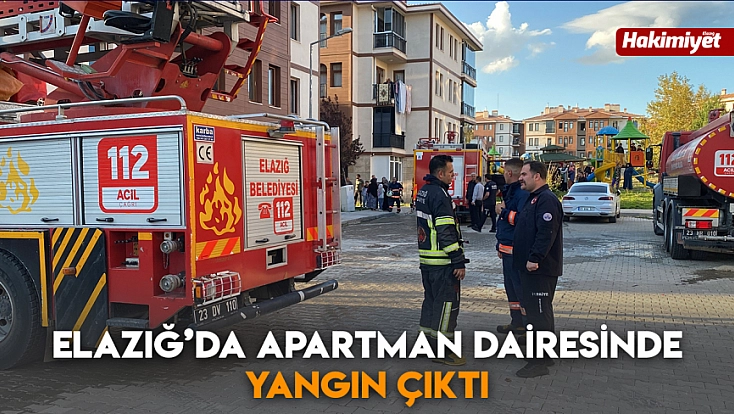 Elazığ’da apartman dairesinde yangın çıktı