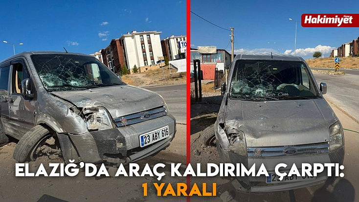 Elazığ’da araç kaldırıma çarptı: 1 yaralı