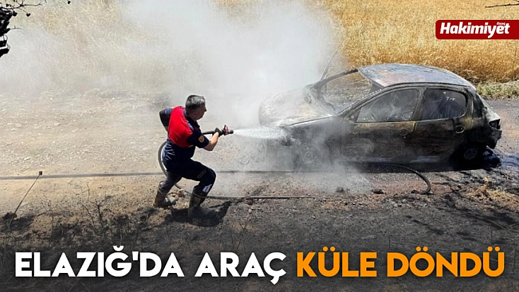Elazığ'da araç küle döndü