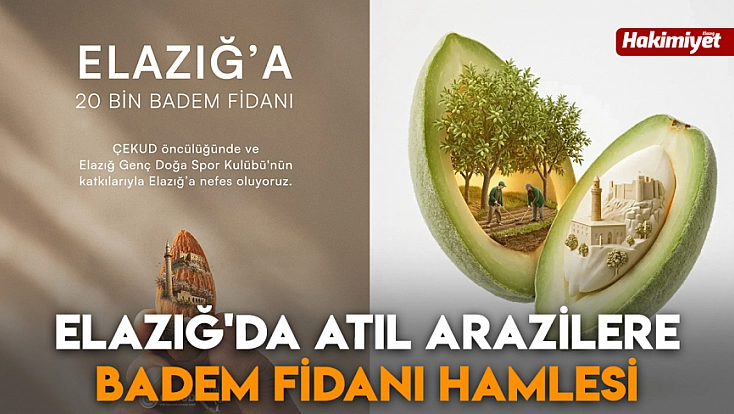 Elazığ'da atıl arazilere badem fidanı hamlesi