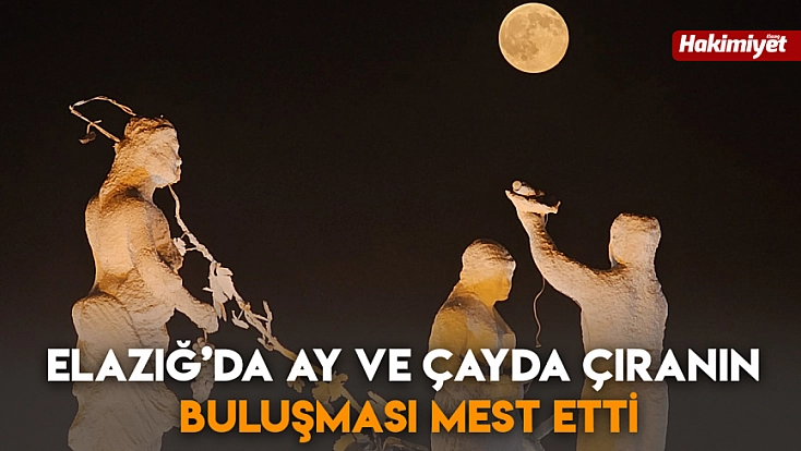 Elazığ’da ay ve çayda çıranın buluşması mest etti