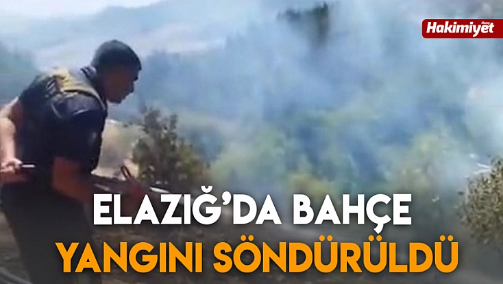 Elazığ’da bahçe yangını söndürüldü