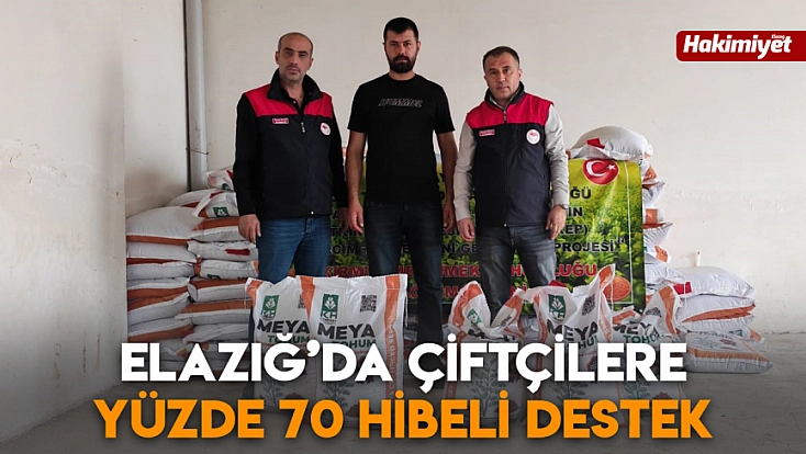 Elazığ’da çiftçilere yüzde 70 hibeli destek