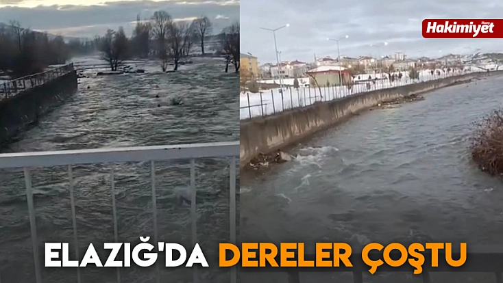 Elazığ'da dereler çoştu