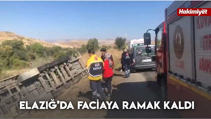Elazığ’da faciaya ramak kaldı