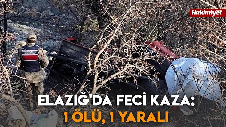 Elazığ'da feci kaza: 1 ölü, 1 yaralı