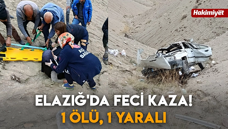 Elazığ'da feci kaza! 1 ölü, 1 yaralı