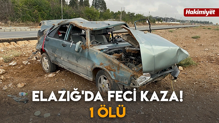 Elazığ'da feci kaza! 1 ölü