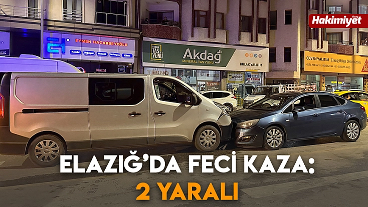 Elazığ'da feci kaza! 2 yaralı