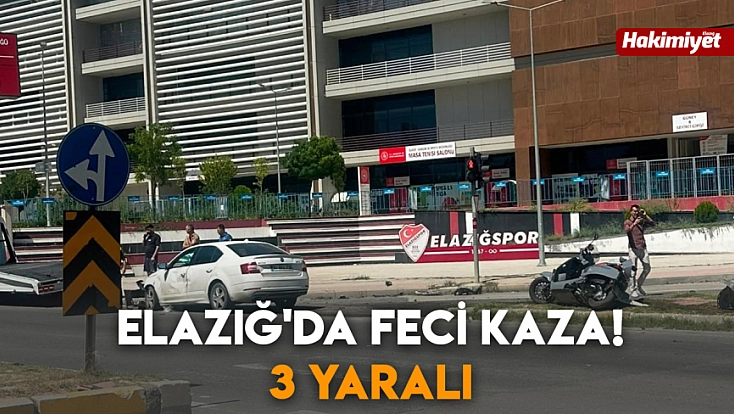 Elazığ'da feci kaza! 3 yaralı
