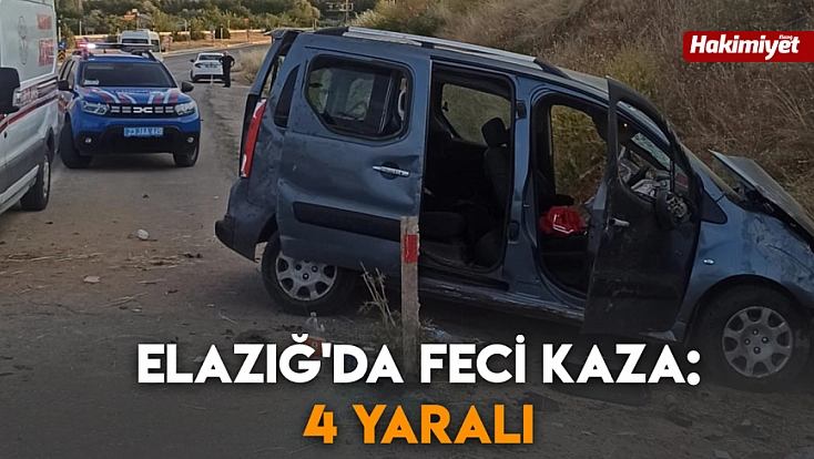 Elazığ'da feci kaza: 4 yaralı