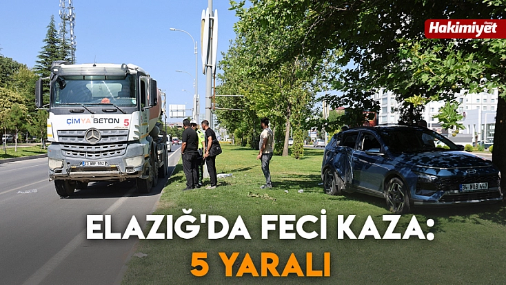 Elazığ'da feci kaza: 5 yaralı