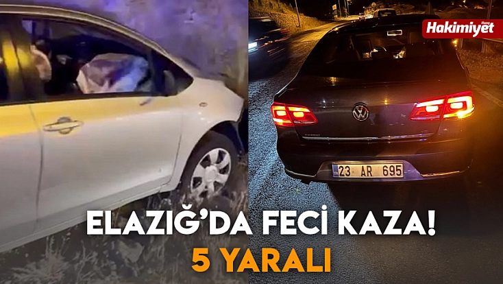 Elazığ'da feci kaza! 5 yaralı