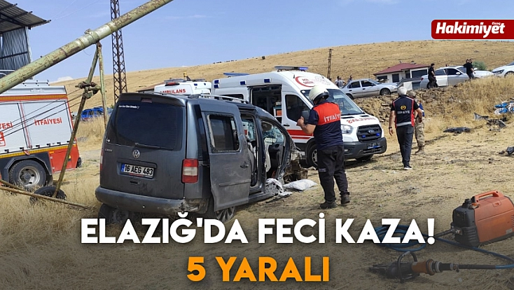 Elazığ'da feci kaza! 5 yaralı