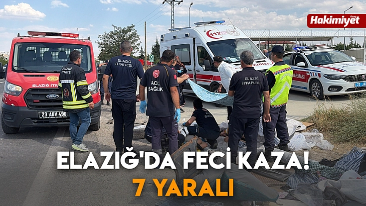 Elazığ'da feci kaza! 7 yaralı