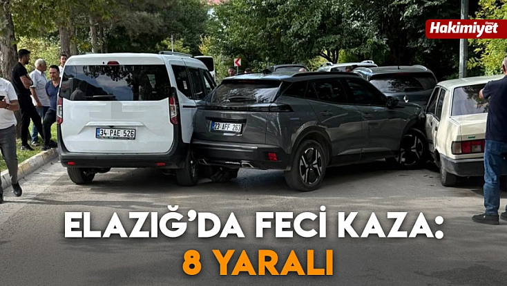 Elazığ’da feci kaza: 8 yaralı