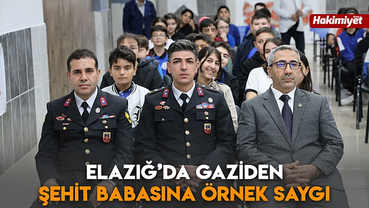 Elazığ’da gaziden şehit babasına örnek saygı