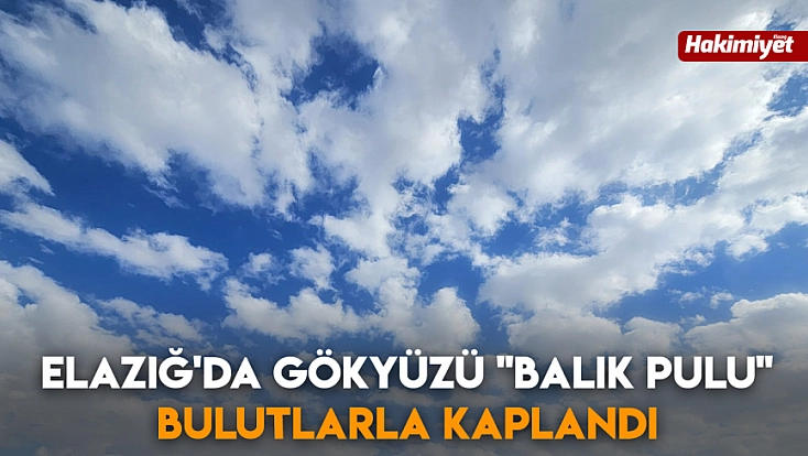 Elazığ'da gökyüzü 'Balık Pulu' bulutlarla kaplandı