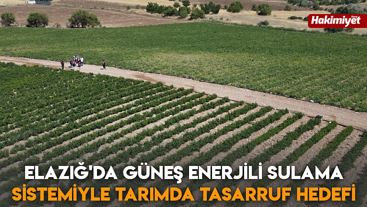 Elazığ'da güneş enerjili sulama sistemiyle tarımda tasarruf hedefi