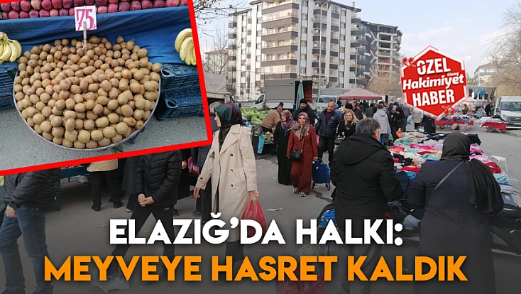 Elazığ’da halkı:  Meyveye hasret kaldık