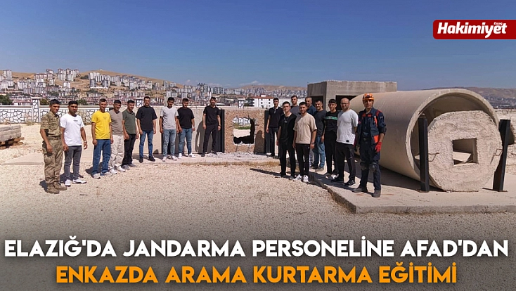 Elazığ'da Jandarma Personeline AFAD'dan enkazda arama kurtarma eğitimi