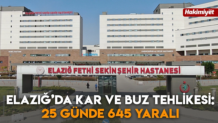 Elazığ’da kar ve buz tehlikesi: 25 günde 645 yaralı