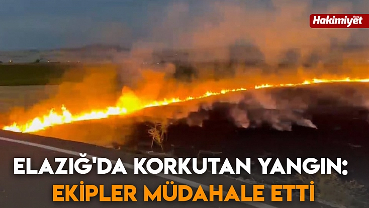 Elazığ'da korkutan yangın: Ekipler müdahale etti