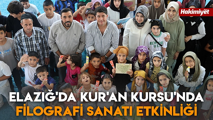 Elazığ'da Kur'an Kursu'nda filografi sanatı etkinliği