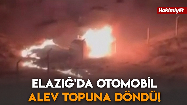 Elazığ'da otomobil alev topuna döndü