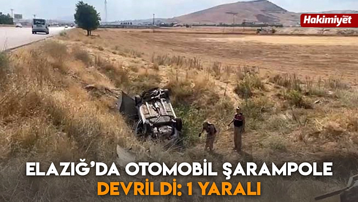 Elazığ’da Otomobil Şarampole Devrildi: 1 Yaralı