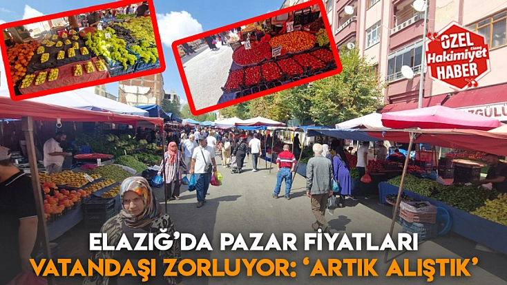 Elazığ’da pazar fiyatları vatandaşı zorluyor: ‘Artık alıştık’