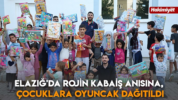 Elazığ'da Rojin Kabaiş anısına, çocuklara oyuncak dağıtıldı