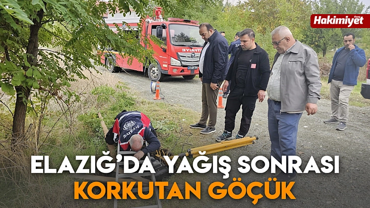 Elazığ’da yağış sonrası korkutan göçük