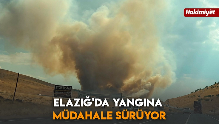 Elazığ'da yangına müdahale sürüyor