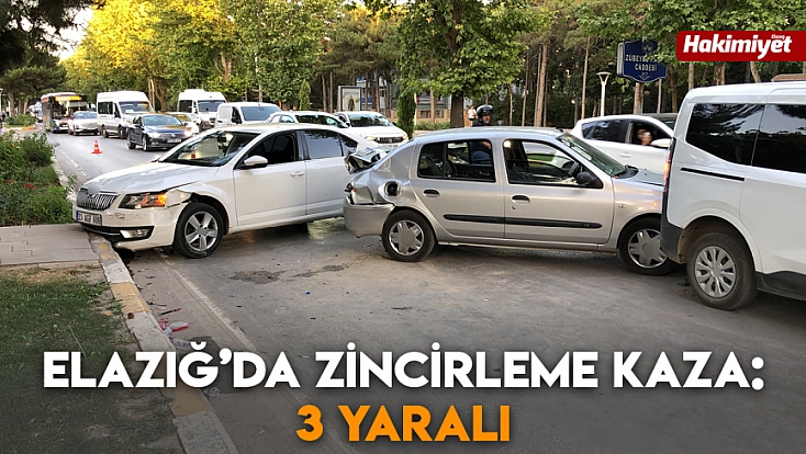 Elazığ’da zincirleme kaza: 3 yaralı