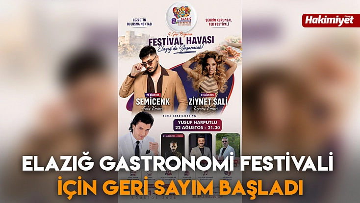 Elazığ gastronomi festivali için geri sayım başladı