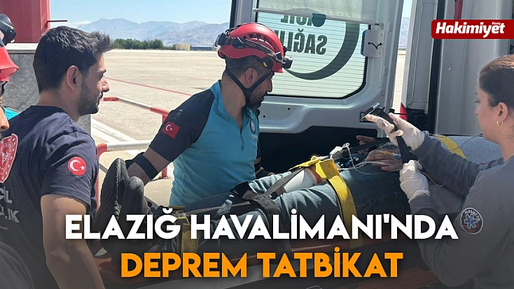 Elazığ Havalimanı'nda deprem tatbikat