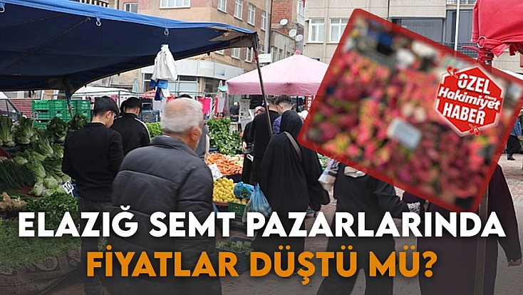 Elazığ semt pazarlarında fiyatlar düştü mü?
