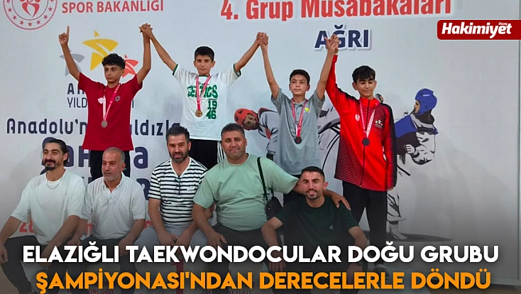Elazığlı Taekwondocular Doğu Grubu Şampiyonası'ndan Derecelerle Döndü