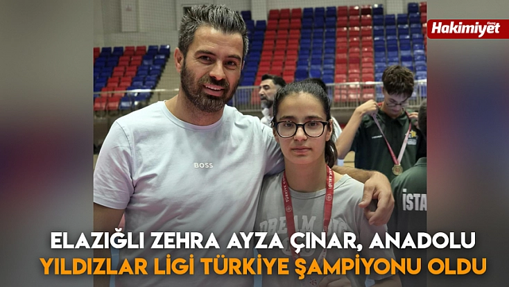 Elazığlı Zehra Ayza Çınar, Anadolu Yıldızlar Ligi Türkiye şampiyonu oldu
