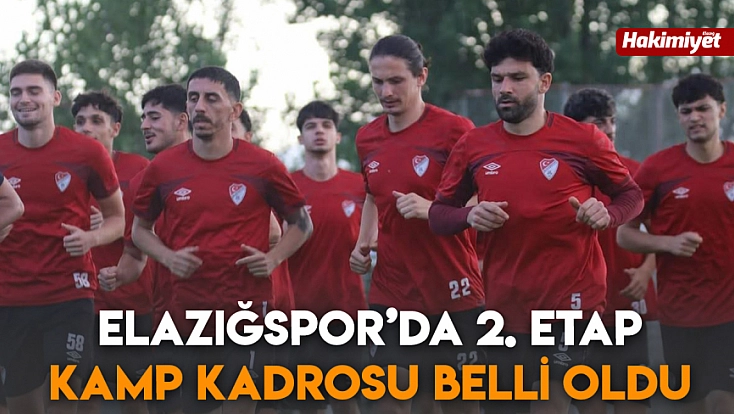 Elazığspor’da 2. etap kamp kadrosu belli oldu