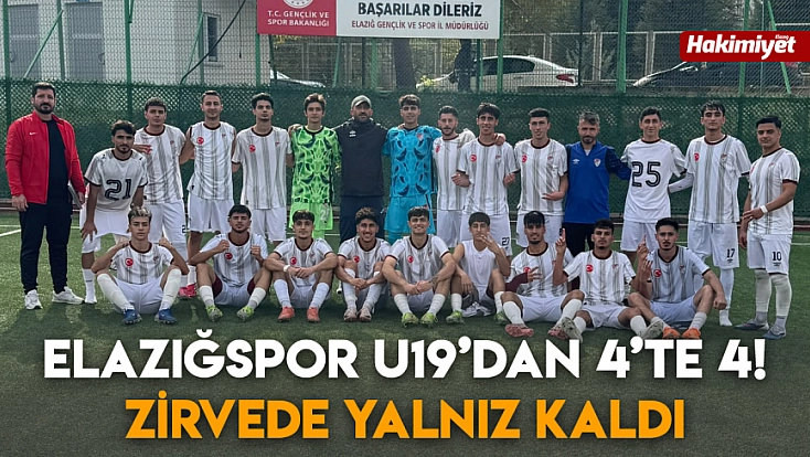 Elazığspor U19’dan 4’te 4! Zirvede yalnız kaldı