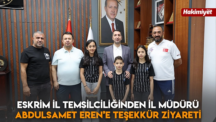 Eskrim İl Temsilciliğinden İl Müdürü Abdulsamet Eren’e teşekkür ziyareti